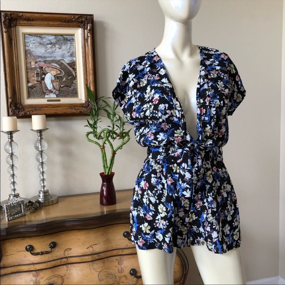 NWT LF Mint Vanilla Floral Romper